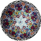 Kutahya Turkish Pottery Bowl Signed Raised Enamel 4 75  Handmade Folk Art U54