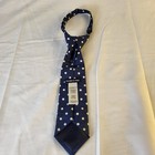 Polarn O Pyret Kids Navy White Polkadot Adjustable Necktie With Snap