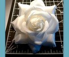 White Rose Flower Hair Clip Real Touch Wedding Bridal Fascinator Corsage Brooch
