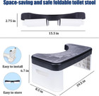 Folding Toilet Stool  6 7 Inch Folding Toilet Stool  Foldable Bathroom Potty Ste