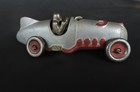 Vintage Hubley Cast Iron  5 Indy Fishtail Race Car W  Driver