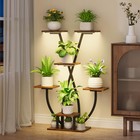Metal Plant Stand Flower Holder Display Shelf Indoor With Grow Light 7 Tiered