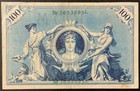1908 Germany Paper Money - 100 Mark Green Seal Banknote 