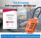 Tsa Approved Cable Luggage Locks  Re-settable Combination With Orange 4 Pack 