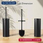 Toilet Bowl Brush And Holder Set 2 Pack With 4 Extra Brush Heads  black    Extra