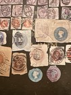 Great Britain 1850-1885 Lot Of  Cut Squares  And Stamps