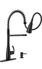 New Moen 87814bl Essie Spring Pull Down Sprayer  soap Kitchen Faucet Matte Black