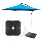 4-piece Patio Umbrella Base Stand Cantilever Offset Weighted Yard Outdoor Square
