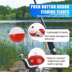 Fishing Bobbers Set - Snap Hard Abs Red white Floats  Push Button Round Buoy Tac