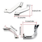 Chrome Driver Floorboard Footboard Mounting Bracket For Harley Touring 2009-2025