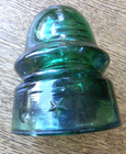 Green Star Insulator - Swirled Glass