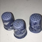 Currier   Ives Thimbles Farmers Home Christmas Winter Collection -lot Of 3
