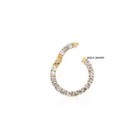 Solid 14k Yellow Gold Clasp Single Sided Diamond Clasp Round Lock Charm Finding