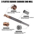 2 Pcs 5 16  3 Flute Carbide 1 4  Shank 4  Overall Long End Mills - Tisin Coated