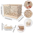 Diy Rustic Wedding Card With Lock  Wooden Gift Card Holder Graduation Card Mo   