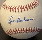 Lou Boudreau Signed Rawlings Official Al Ball Hof Cleveland Indians No Coa