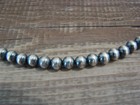 Native American Hand Strung Round Navajo Pearl 16  Necklace By I  John