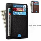 Mens Rfid Blocking Leather Small Wallet Slim Credit Clip Card Slots Coin Holder