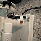Vintage White Singer 221-k Featherweight Sewing Machine With Green Case