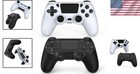 Ergonomic Wireless Gamepads Compatible With Ps4 pro slim - 2 Pack  Black White