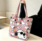 Snoopy Peanuts Bag Purse Shoulder Shopping Travel Double Handle Gift Canvas New