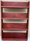 Butter Pat Display Shelf Large Rustic Four Tier Painted 22x16   