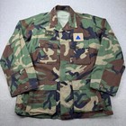 Vintage 1988 Us Army Woodland Bdu Jacket Safety Center Patch Medium Long