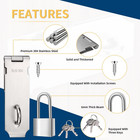 Padlock Hasp Latch 5 Inch Stainless Steel With 1 5 Inch Shackle Heavy Duty Door