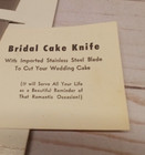 Bridal Cake Knife Sheffield England Stainless Steel Blade Faux Pearl Handle