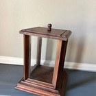 Vintage Wood And Glass Display Case With Lift Off Top