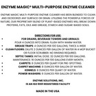 Multi-purpose Enzyme Cleaner Concentrate 1 Gallon     Plant-based Stain   Odor    
