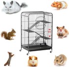 37  Metal Ferret Chinchilla Cage In outdoor Small Animals Hutch W 2 Front Doors