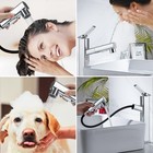 Hanlian Chrome One Hole Tall Pull Out Bathroom Vessel Sink Faucet Lhbl30b