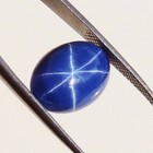 11 00 Ct Oval Cabochon Natural 6 Rays Blue Star Sapphire Loose Gemstone