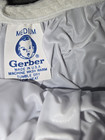 Vintage Gerber Plastic White Peva vinyl Baby Diaper Covers 9ct     Medium