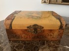 Womens Victorian Antique Celluloid Top Vanity Jewelry Dresser Box 1800s-1900s