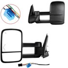 03-07 Chevy Gmc Silverado Sierra Classic Tow Mirrors Pwr Htd Led Turn Sig Black