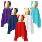Kids Girls Metallic Sleeveless Praise Dance Dress Worship Liturgical  Costume