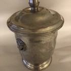 Vtg Woodbury Pewterers Lion s Head Pewter Ice Bucket Handles Lid Usa Retail  395