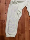 Pink Victoria s Secret Campus Fleece Sweatpants White Orange Logo Size S Nwt