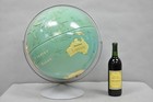 Vintage Nystrom 16  Large Sculptural Relief Classroom Double Axis World Globe
