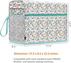 Sewing Machine Dust Cover Protective Cover With Side Handle And Sewing Pockets