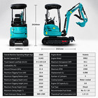 2 5ton Mini Excavator Telescopic Tracks Kubota D902  Side Swing   5 A Ttachments