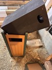 Recycled Plastic Outdoor  Two-tone Square 12 Gallon Panel Trash Receptacles