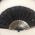 Black Sequin Hand Fan W  Gift Bag For Party   Wedding   Great Gatsby  usa Sell