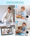 Iegeek 5 5      split-screen Baby Monitor 2 5k With 2 Cameras And Audio Night Vision