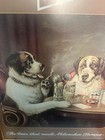 Schlitz Beer Framed Print Ad Dogs Smoking Bar Scene 1977