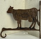 Vintage Cast Iron Cow Wall Mount - Folk Art Country Decor
