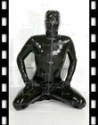 Latex Catsuit Mens Full Bodysuit Attached Hoods Gloves Customized 0 4mm B79