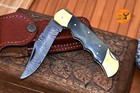 Custom Hand Made Forged Damascus Steel Folding Blade Pocket Knife  891